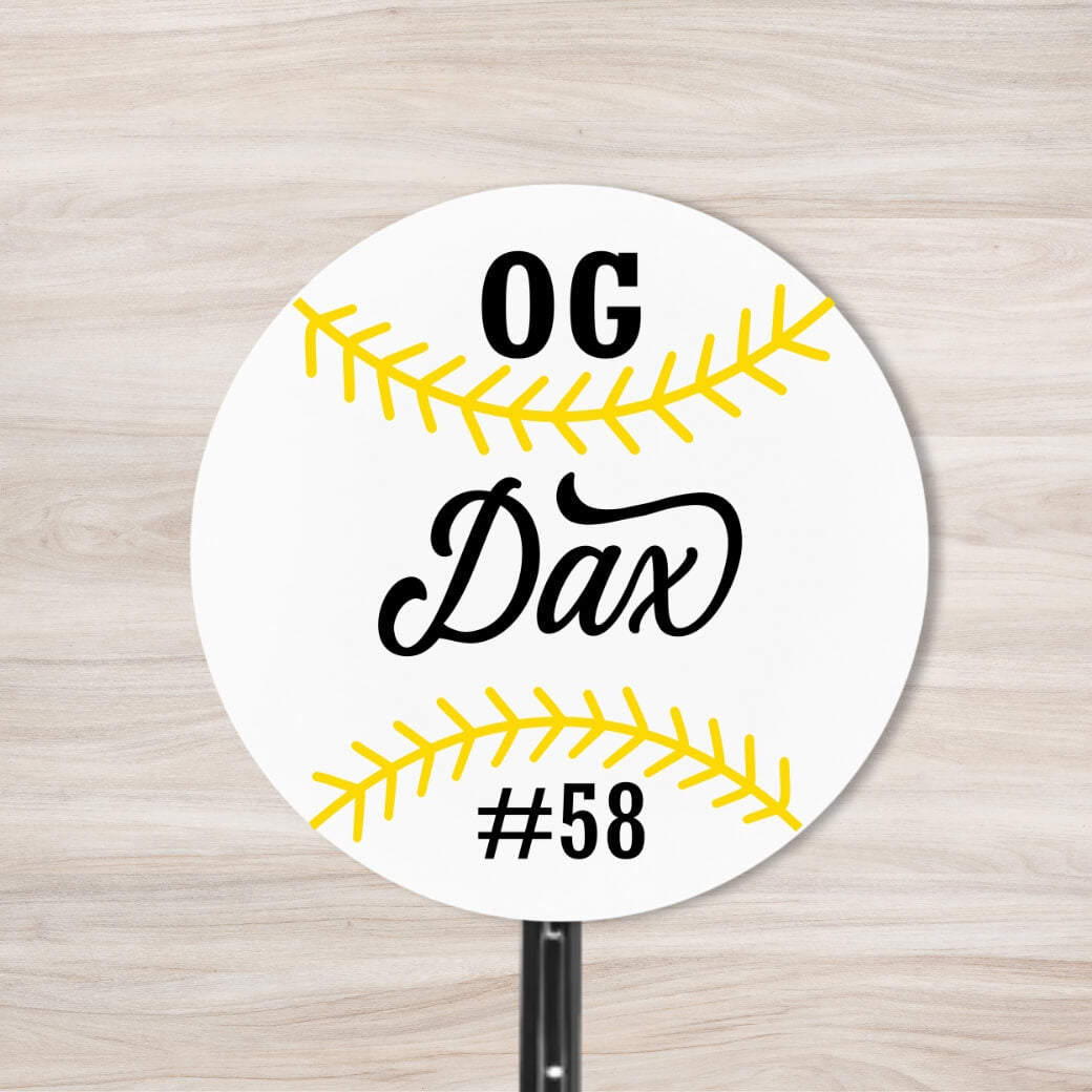 School Spirit Wooden Yard Sign - Baseball &amp; Softball