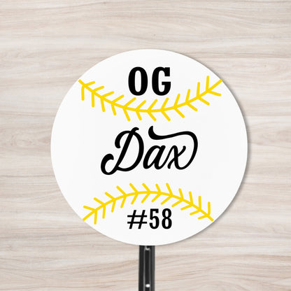 School Spirit Wooden Yard Sign - Baseball &amp; Softball