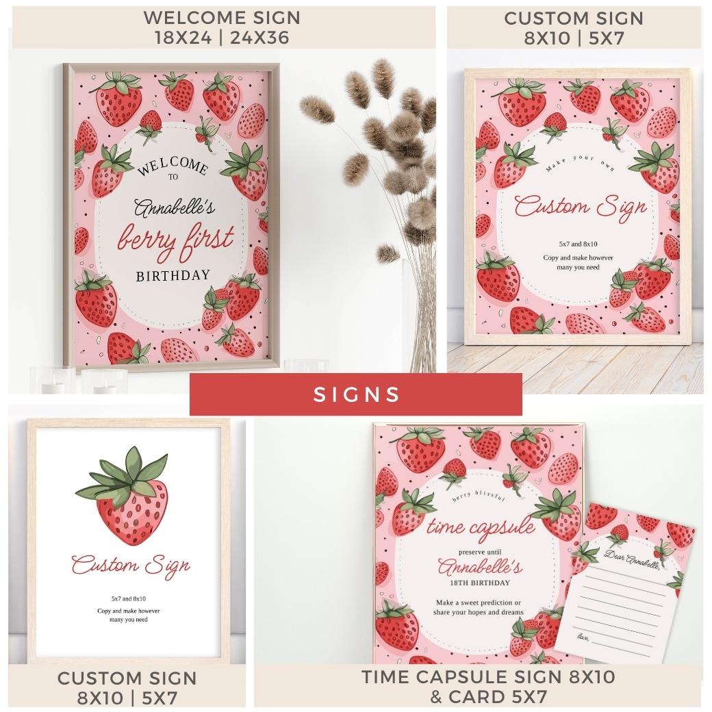 Berry First Birthday Party Bundle by Birchmark Designs