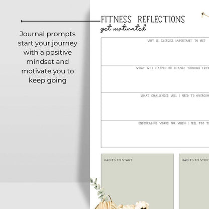 Boho Baby Fitness Planner Reflections by Birchmark Designs