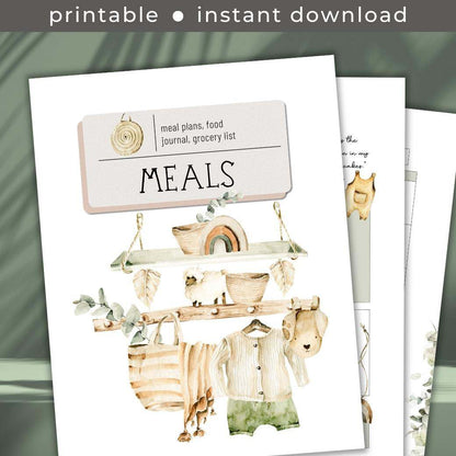 Boho Baby Meal Planner by Birchmark Designs