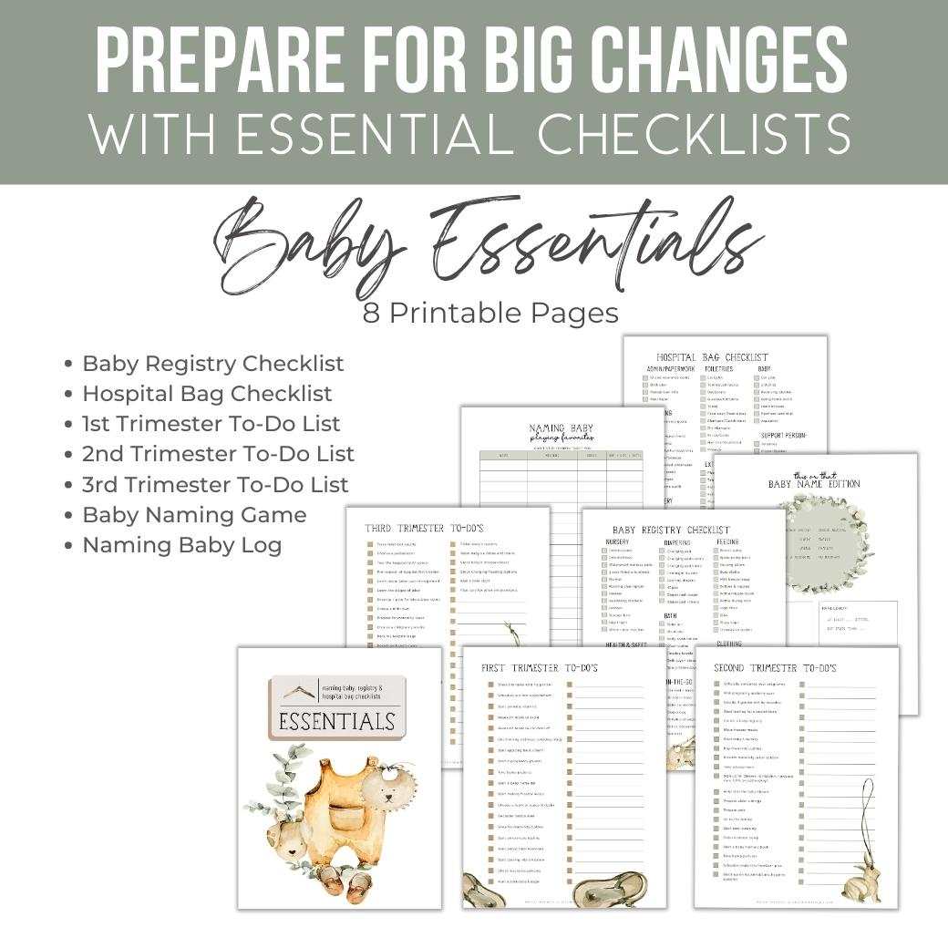 Boho Bundle Pregnancy Planner Baby Essentials by Birchmark Designs