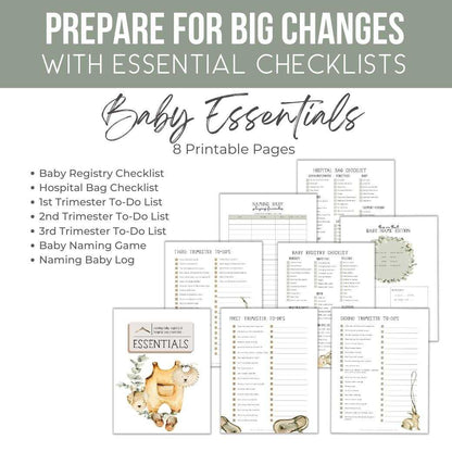 Boho Bundle Pregnancy Planner Baby Essentials by Birchmark Designs