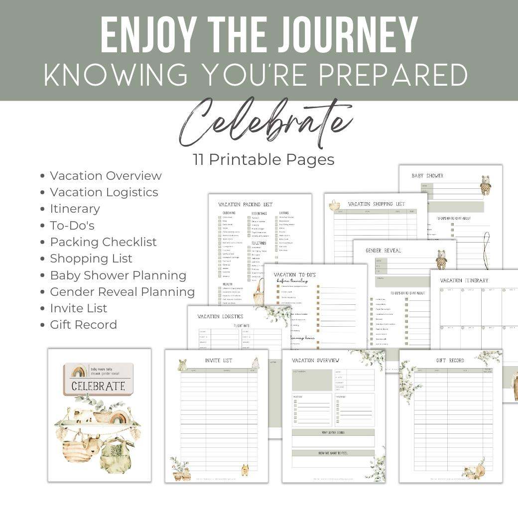 Boho Bundle Pregnancy Planner Celebrate by Birchmark Designs