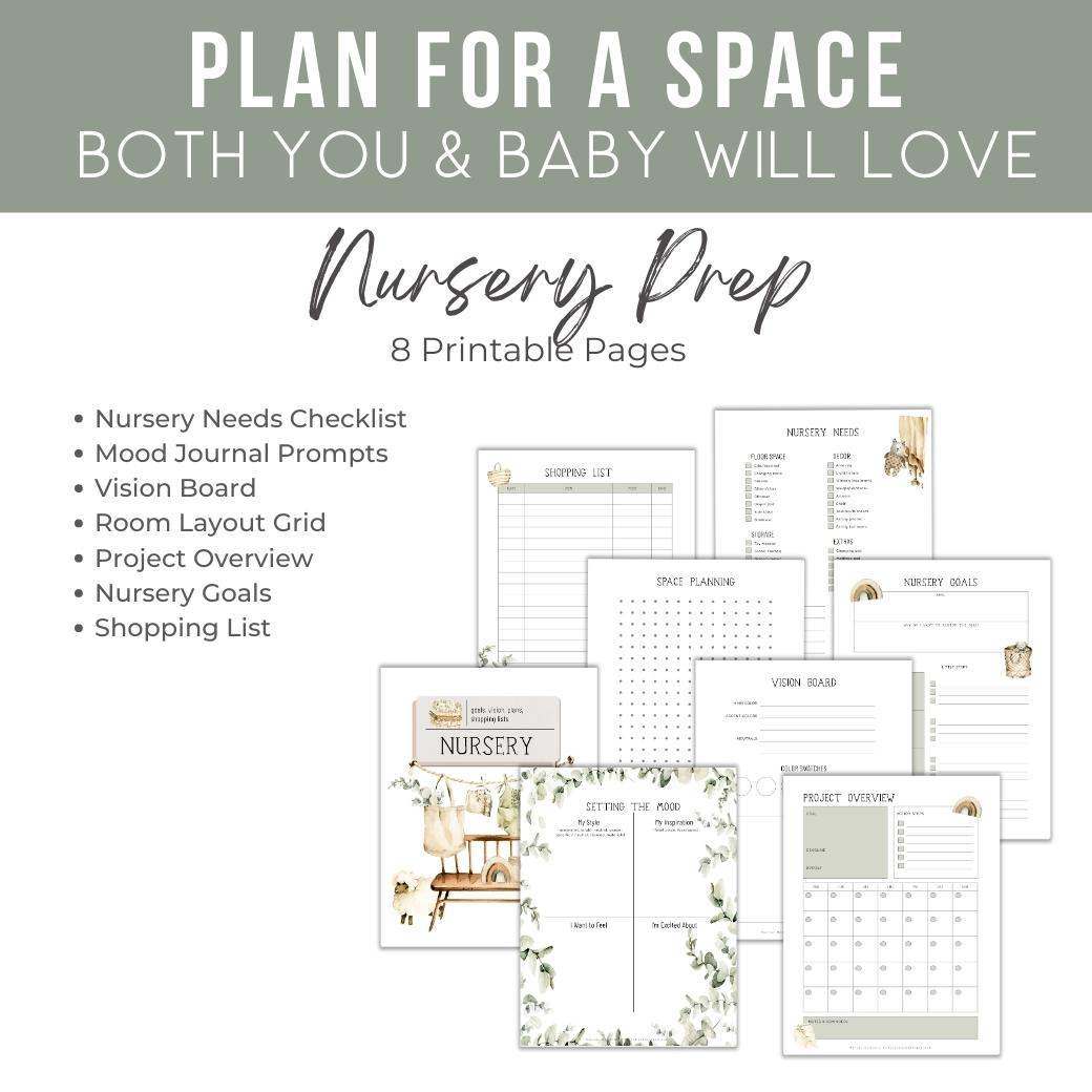 Boho Bundle Pregnancy Planner Nursery Prep by Birchmark Designs