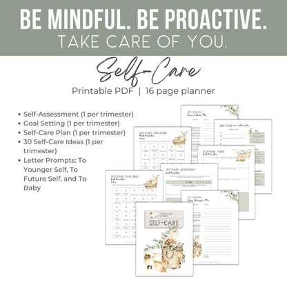 Boho Bundle Pregnancy Planner Self Care by Birchmark Designs