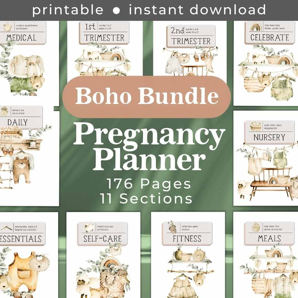 Boho Bundle Pregnancy Planner by Birchmark Designs