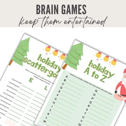 Printable Christmas Games Santa-Style by Birchmark Designs