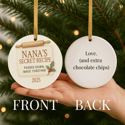 Personalized Christmas ornament holding Grandma&