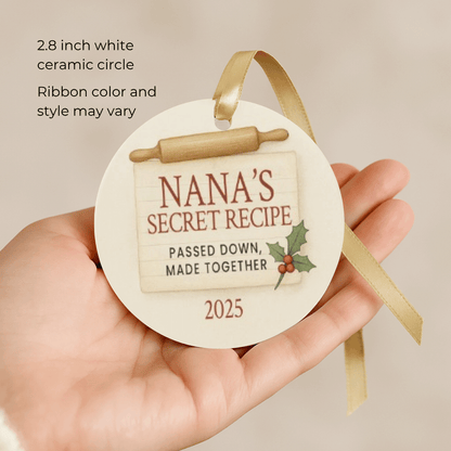 Personalized Christmas ornament holding Grandma&