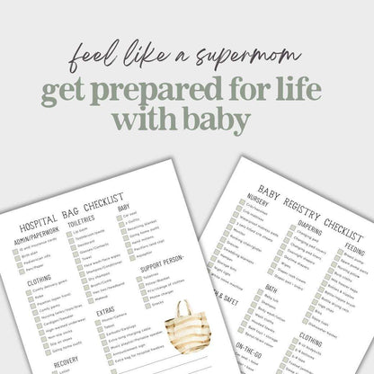 Boho Baby Printable Checklists by Birchmark Designs