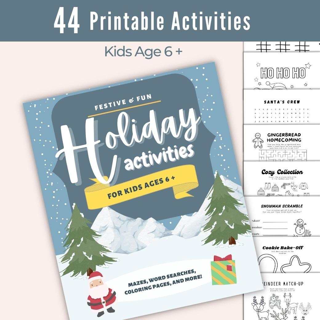 Christmas Activity Book for Kids by Birchmark Designs