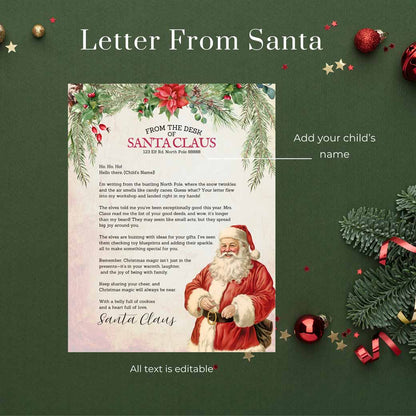 Vintage Santa Letter Set