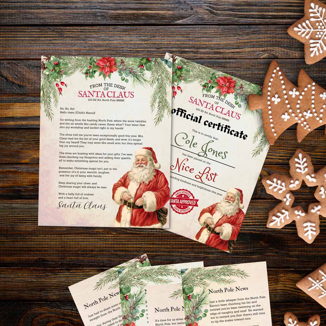 Vintage Santa Letter Set