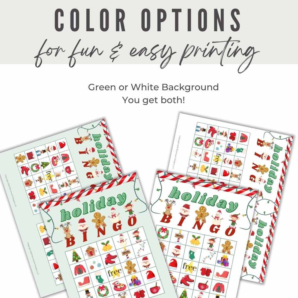 Printable Christmas Bingo for Kids by Birchmark Designs