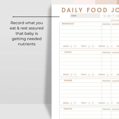 Daily Food Record by Birchmark Designs