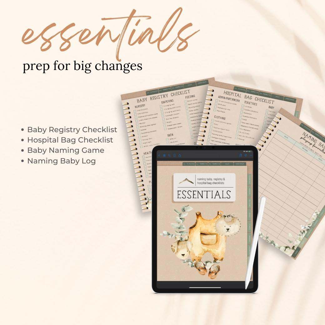 Digital Boho Baby Planner Essentials by Birchmark Designs