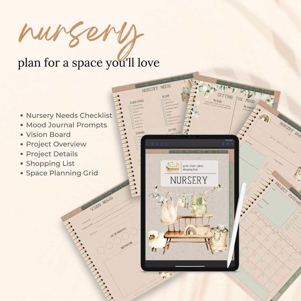 Digital Boho Baby Planner Nursery by Birchmark Designs