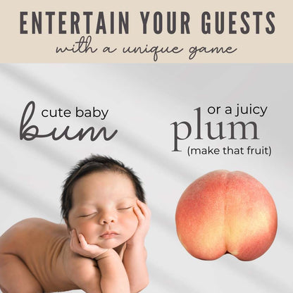 Printable Bum or Plum Shower Game by Birchmark Designs