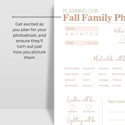 Fall Family Photoshoot Planning Guide by Birchmark Designs