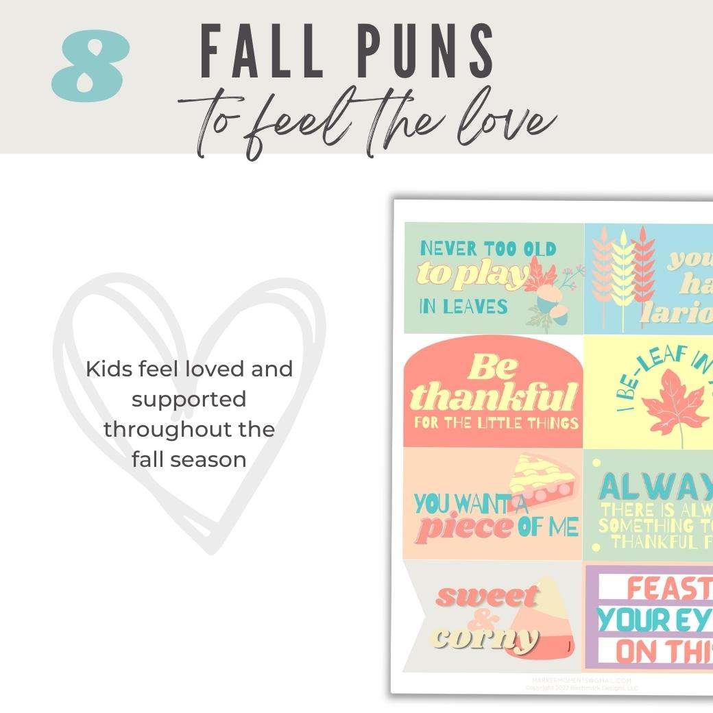 Fall Printable Lunchbox Notes - Birchmark Designs
