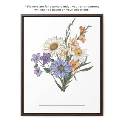 framed birth flower bouquet blank