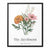 framed birth flower bouquet