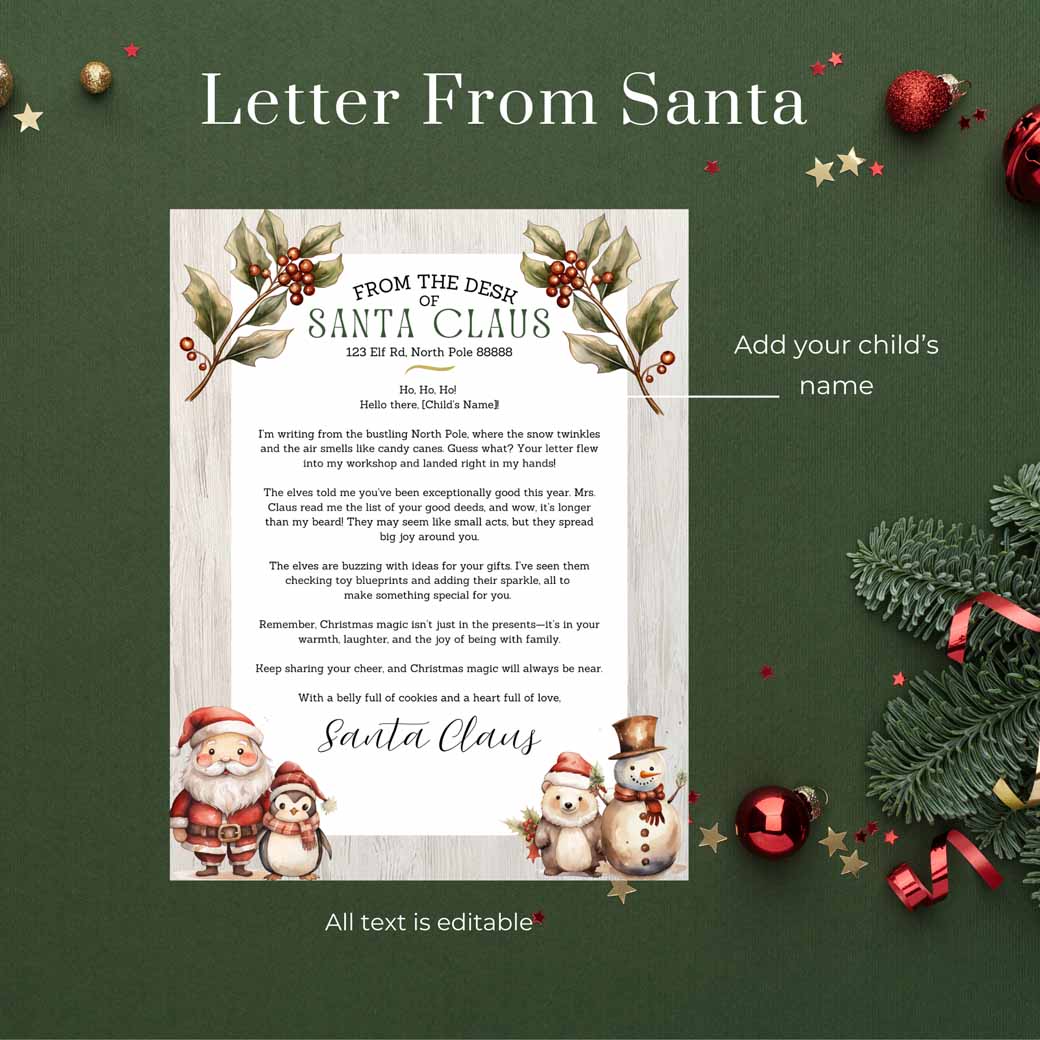 north-pole-friends-santa-letter-set-birchmark-designs for Free Printable Letter From Santa North Pole North Pole Friends Santa Letter Set – Birchmark Designs for Free Printable Letter From Santa North Pole