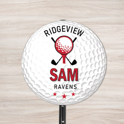 School Spirit Wooden Yard Sign - Golf