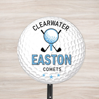 School Spirit Wooden Yard Sign - Golf