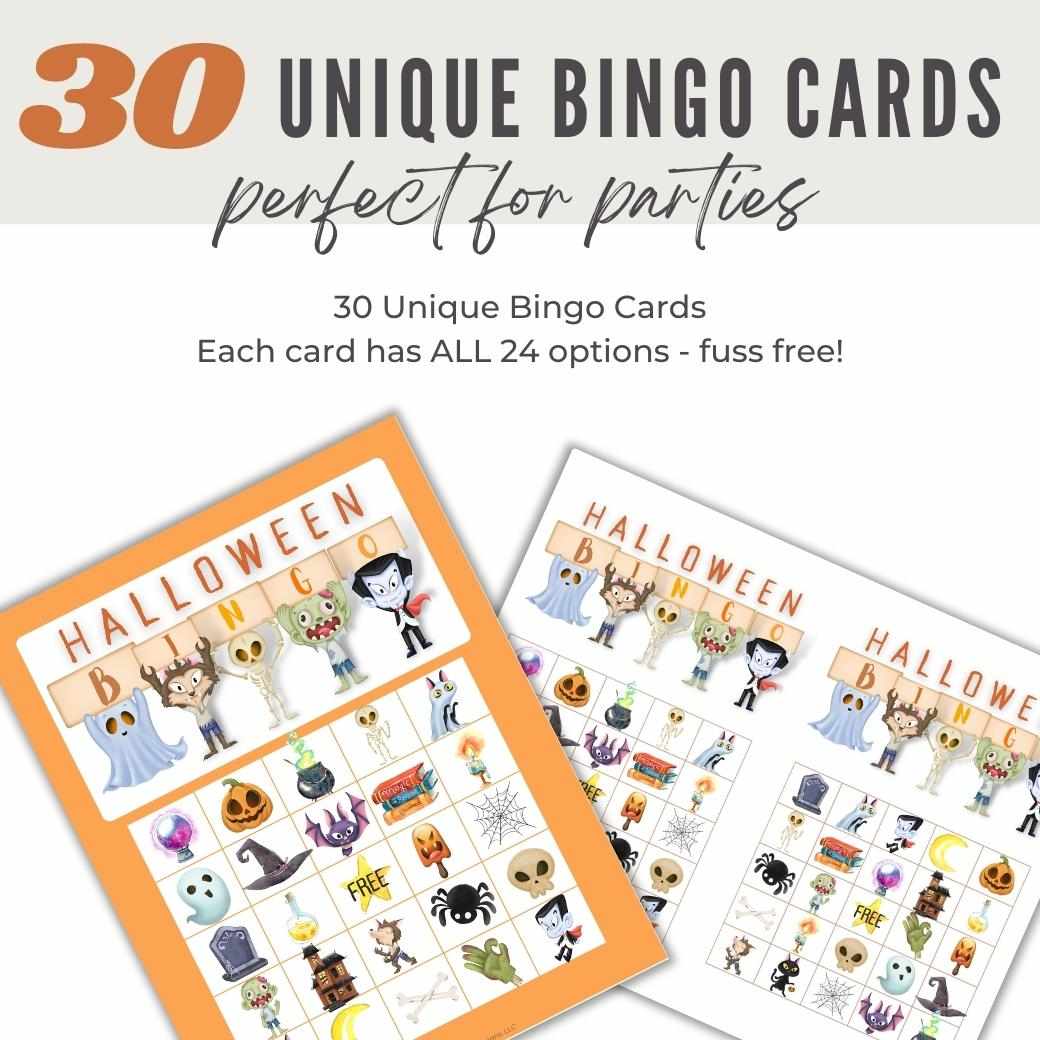 printable-halloween-bingo-for-kids-birchmark-designs for Free Printable Halloween Bingo Cards For 20 Players Printable Halloween Bingo for Kids – Birchmark Designs for Free Printable Halloween Bingo Cards For 20 Players