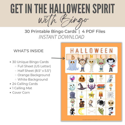 Printable Halloween Bingo for Kids by Birchmark Designs