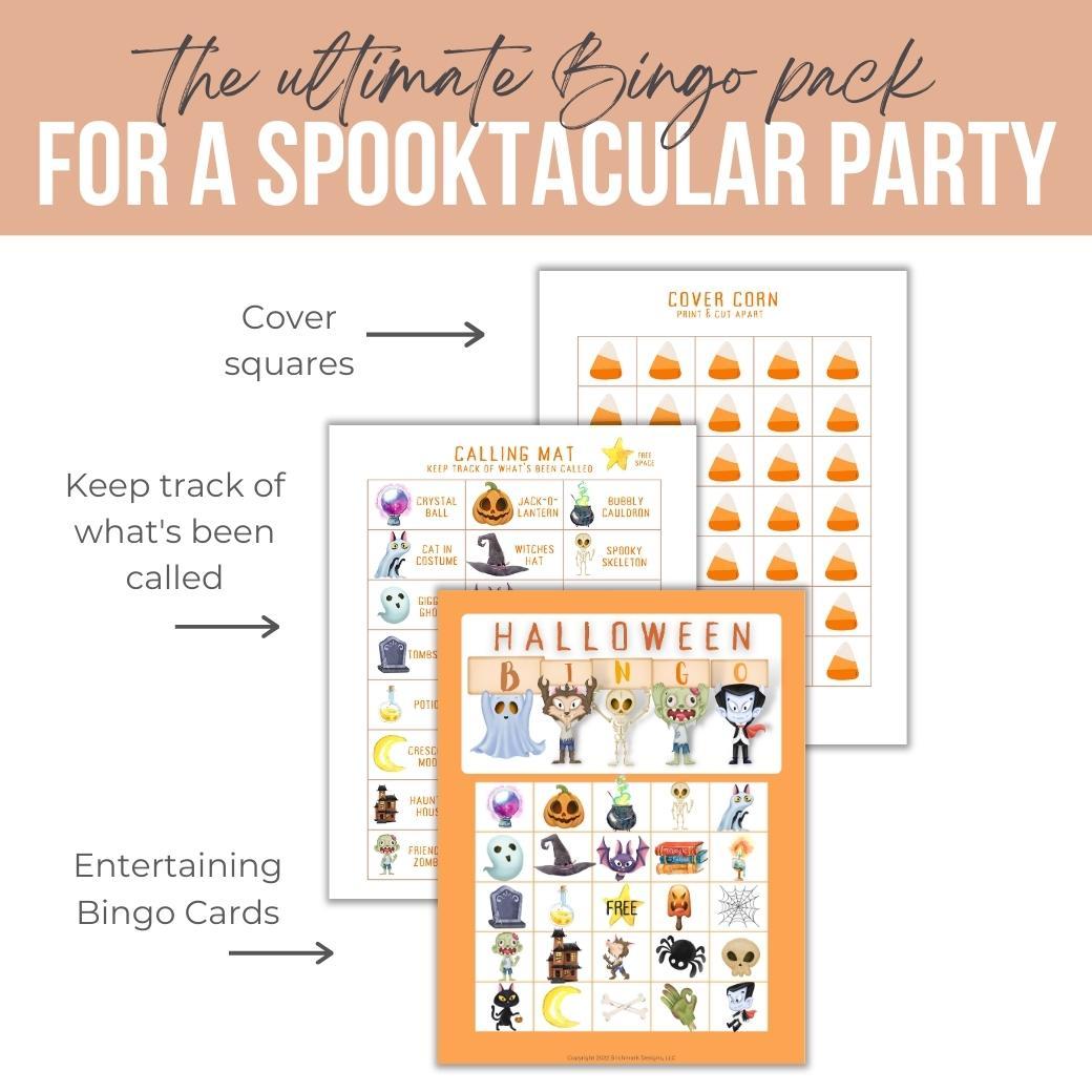 Printable Halloween Bingo for Kids by Birchmark Designs