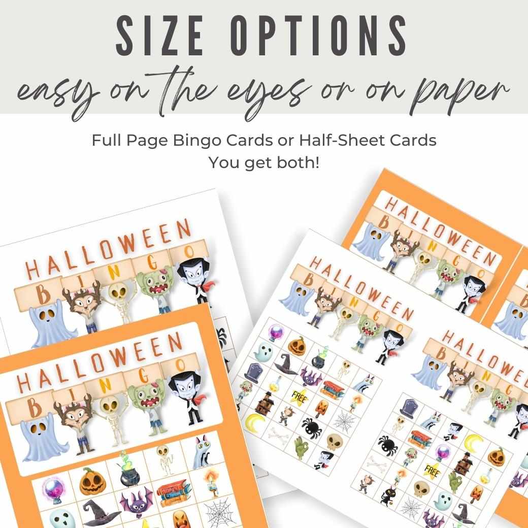 Printable Halloween Bingo for Kids by Birchmark Designs