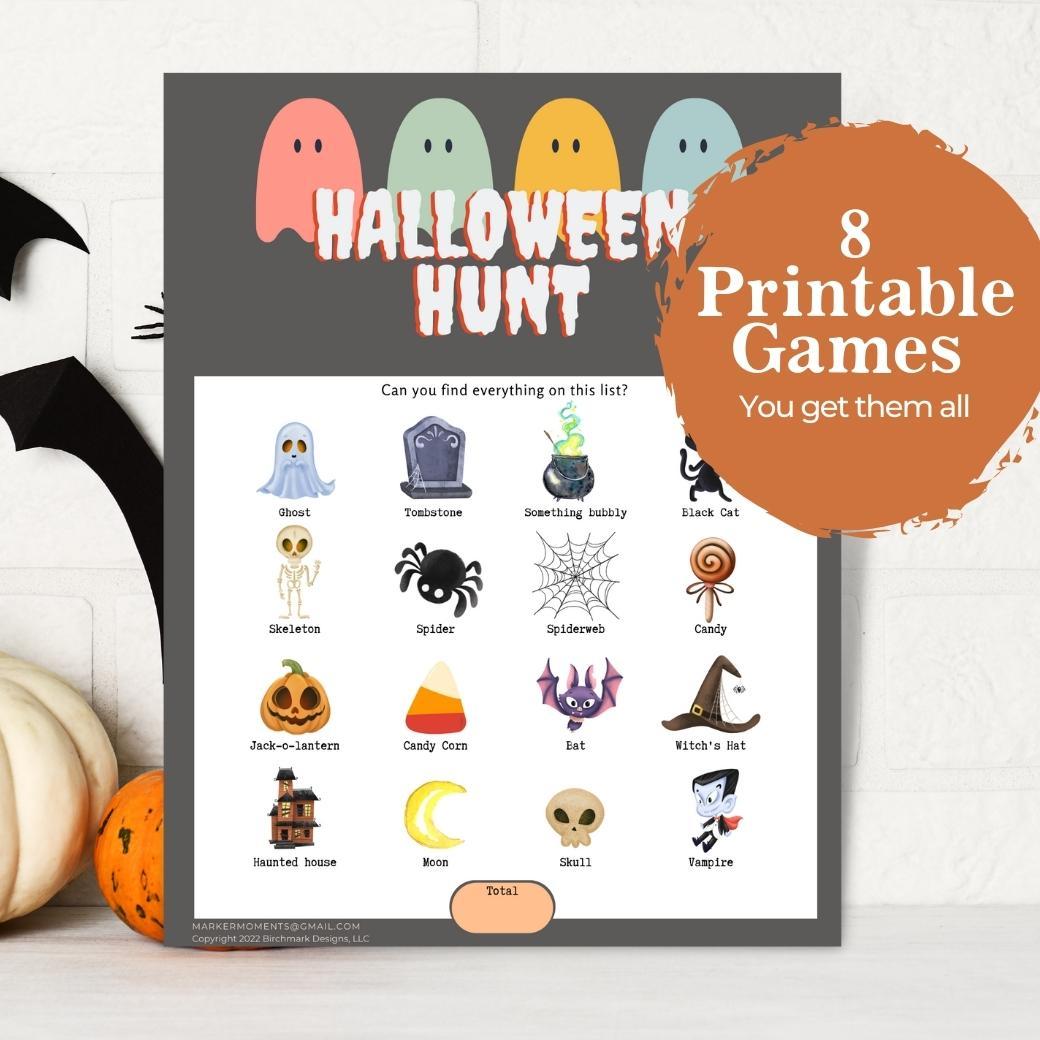 Printable Halloween Games for Kids by Birchmark Designs