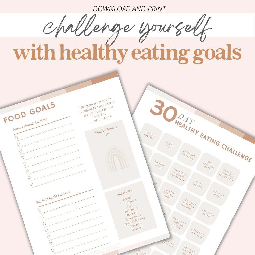 Healthy Eating Goals by Birchmark Designs