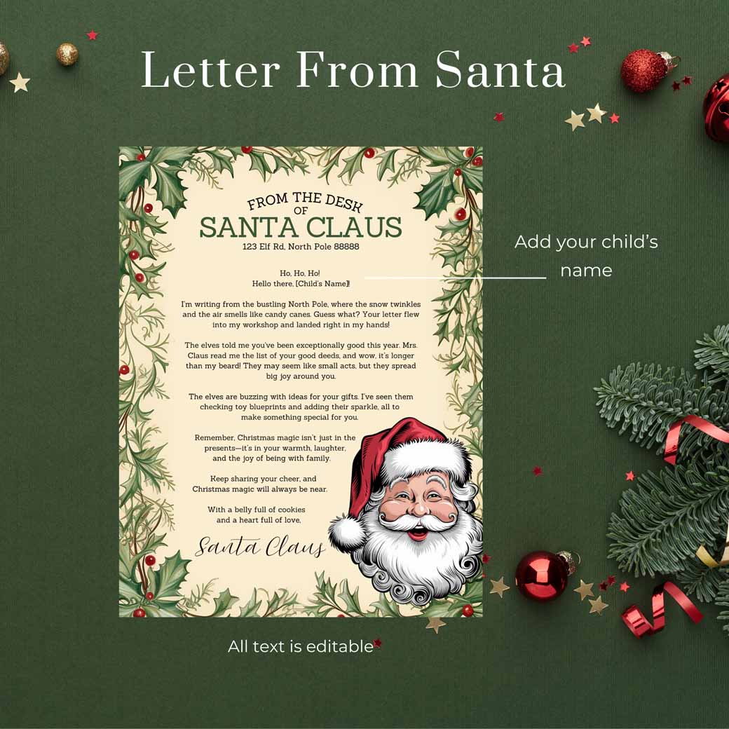 Holly Jolly Santa Letter Set – Birchmark Designs