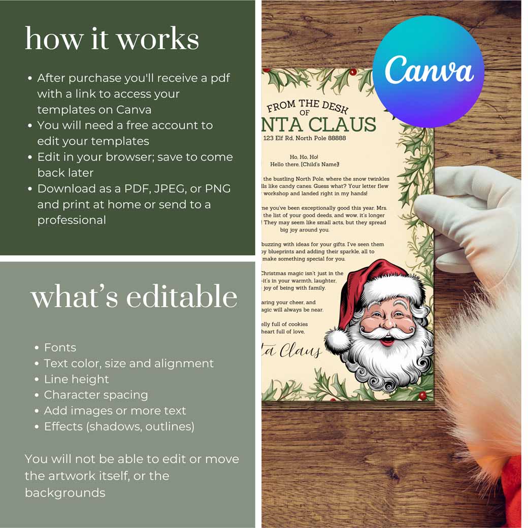 Holly Jolly Santa Letter Set – Birchmark Designs holly-jolly-santa-letter-set-birchmark-designs