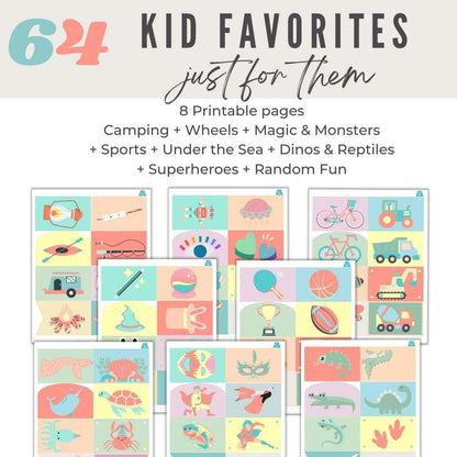 Printable Kid Faves Lunchbox Notes for Pre-Readers by Birchmark Designs