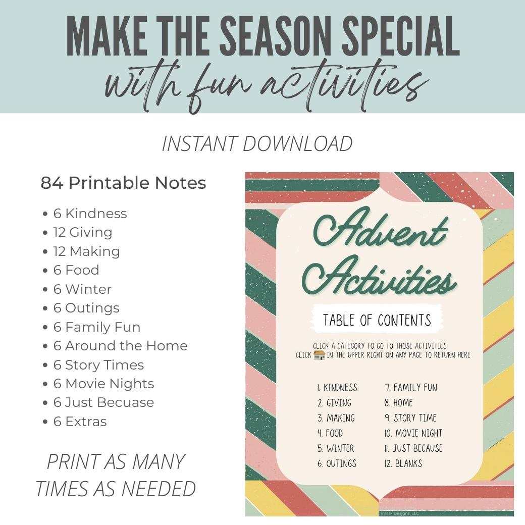 Holiday Happenings Printable Advent Activities by Birchmark Designs