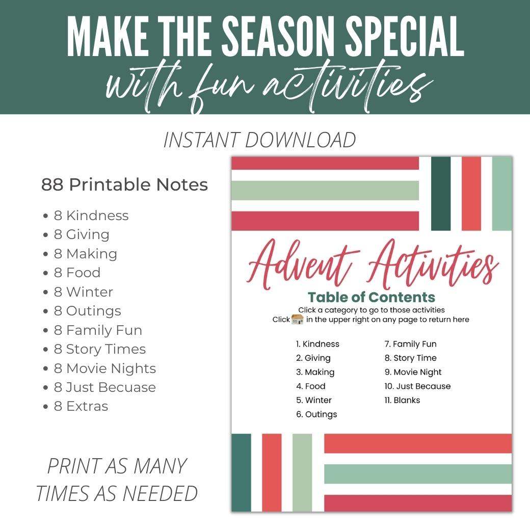 Printable Advent Adventures by Birchmark Designs