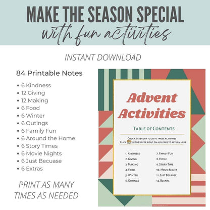 Merry Memories Printable Advent Activities by Birchmark Designs