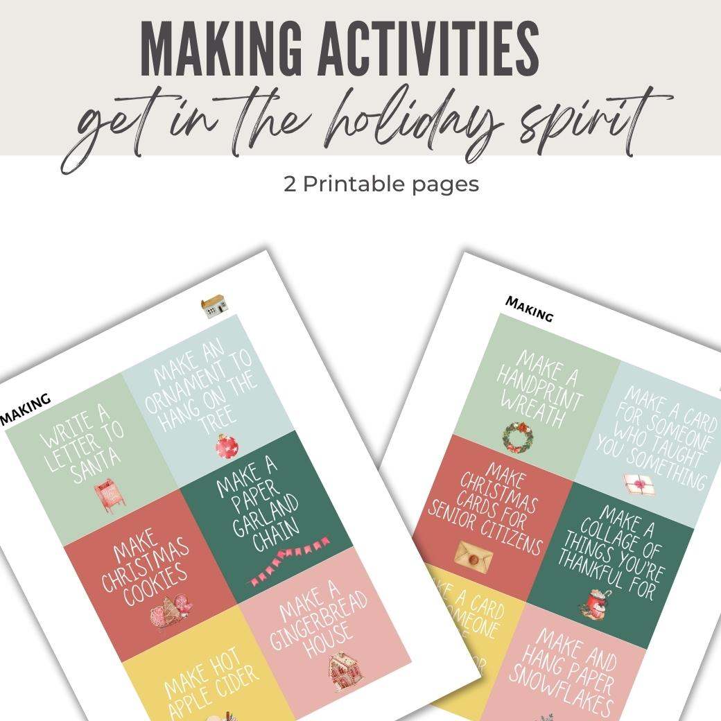 Holiday Happenings Printable Advent Activities by Birchmark Designs