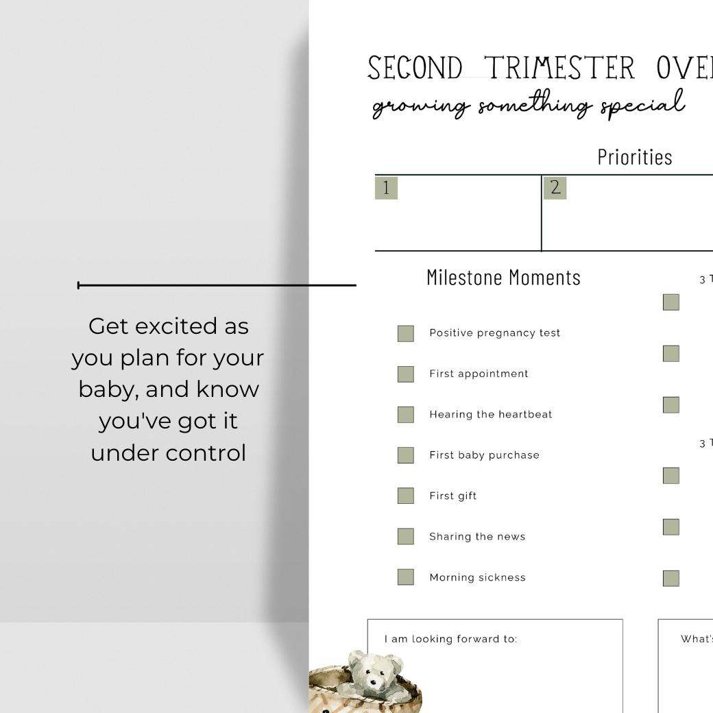 Boho Baby Printable Pregnancy Calendar - Birchmark Designs boho-baby-printable-pregnancy-calendar-birchmark-designs