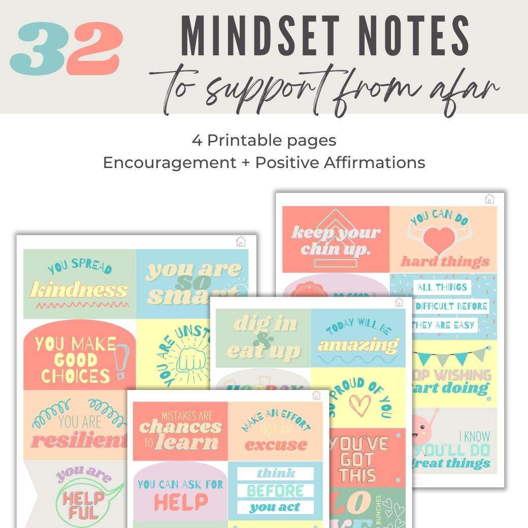 Printable Positive Affirmations Lunchbox Notes by Birchmark Designs