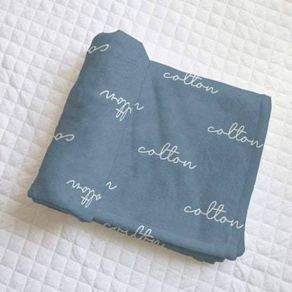 Personalized Name Baby Blanket Script