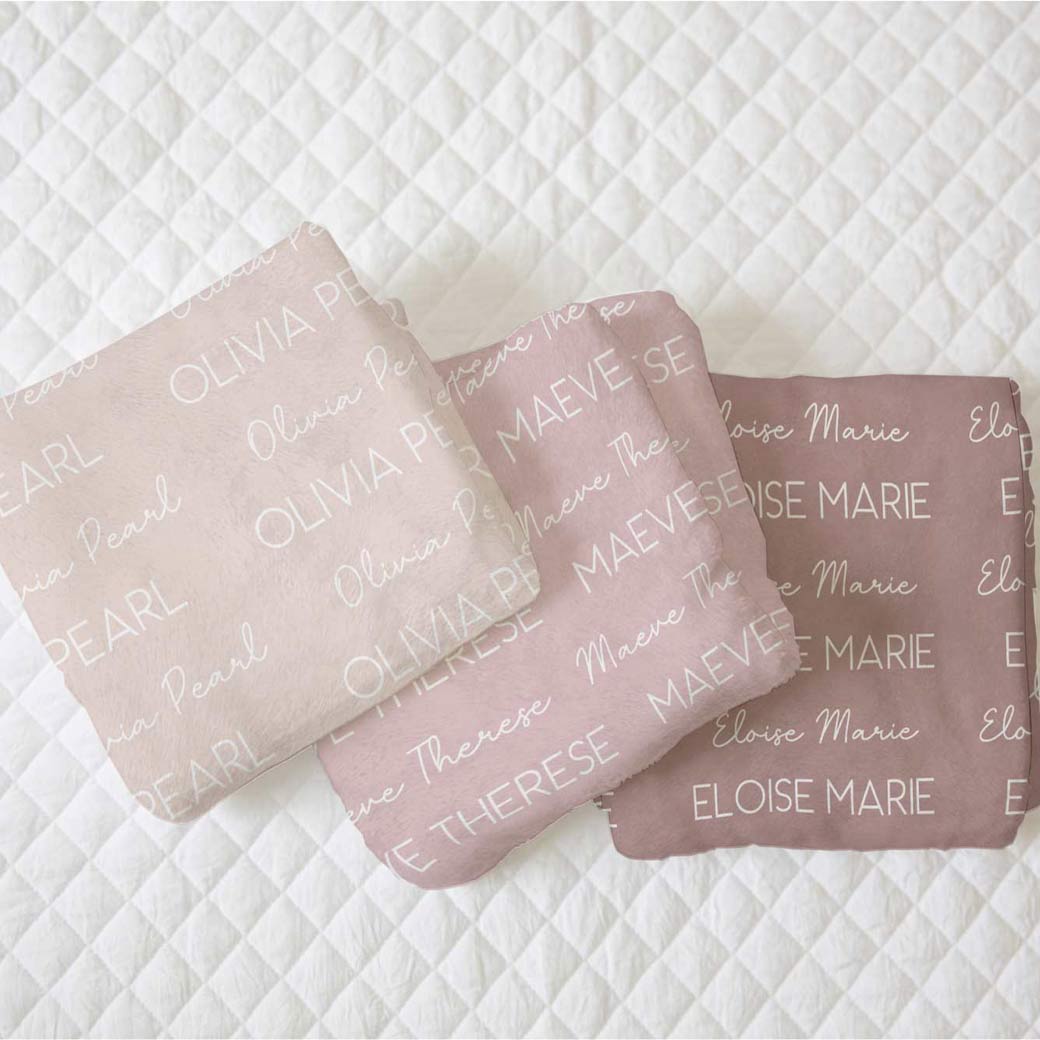 Personalized Name Baby Blanket Mixed Font