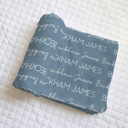 Personalized Name Baby Blanket Mixed Font