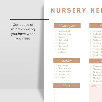 Nursery Planner for Pregnant Moms by Birchmark Designs