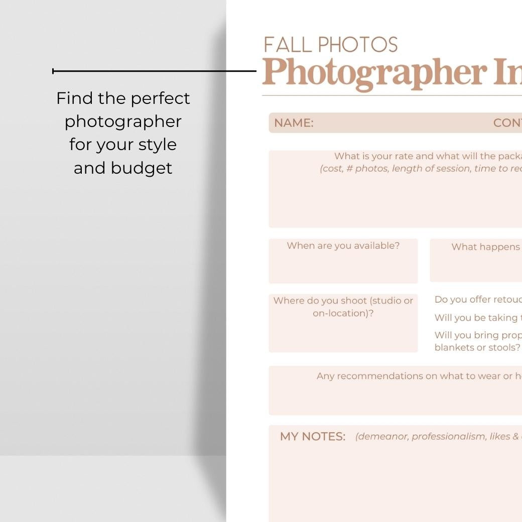 Fall Family Photoshoot Planning Guide by Birchmark Designs